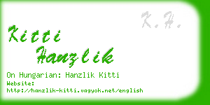 kitti hanzlik business card